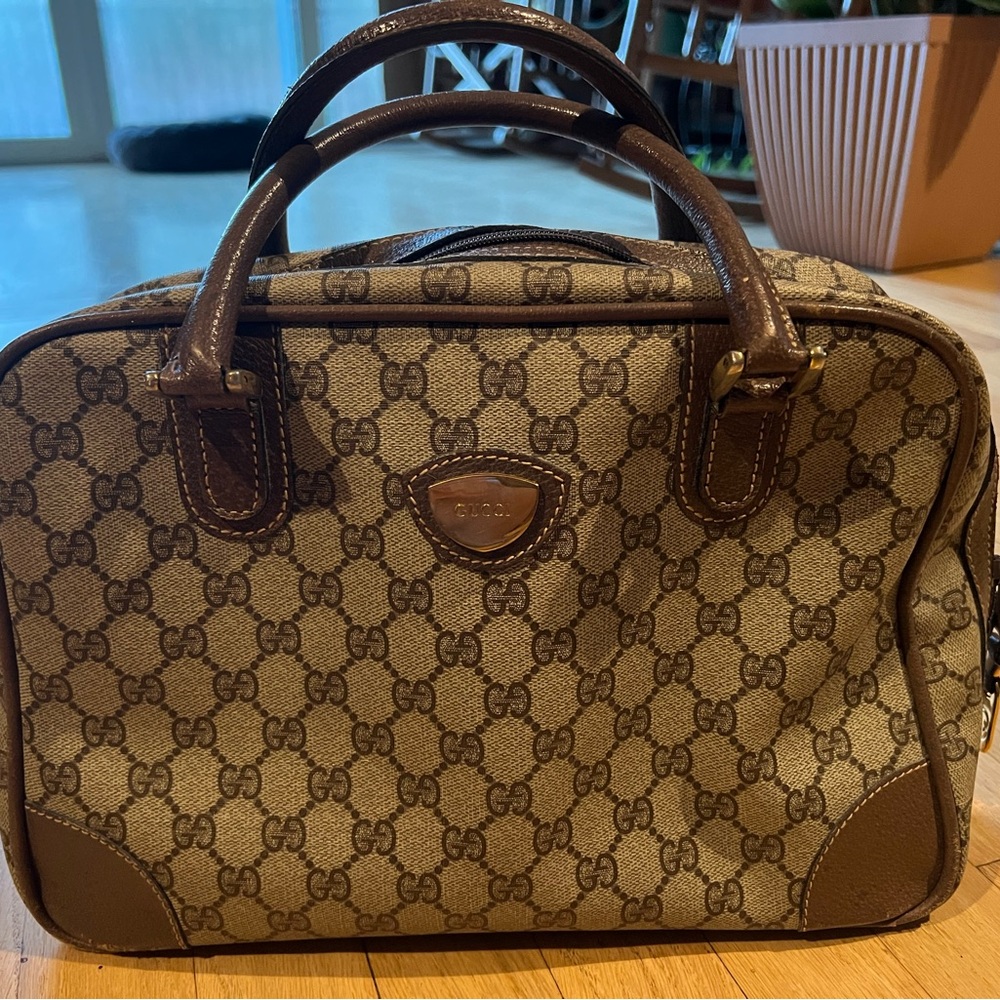 Gucci Brown Monogram Doctor Bag
